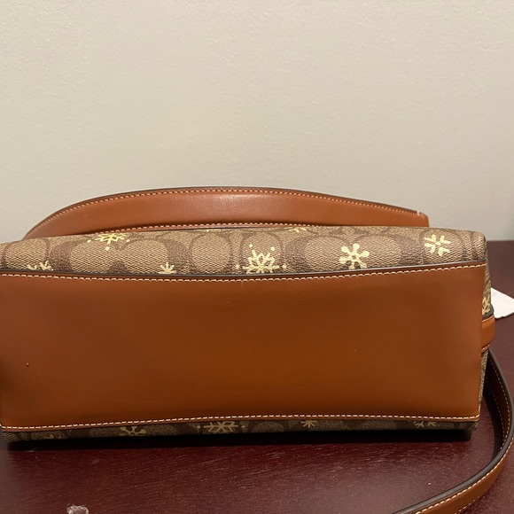 Coach Clara Shoulder Bag In Signature Canvas With Snowflake Print - Picture 7 of 7